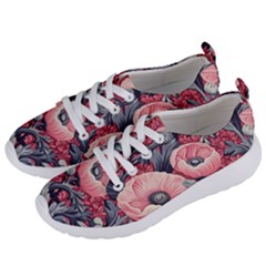 Vintage Floral Poppies Women s Lightweight Sports Shoes