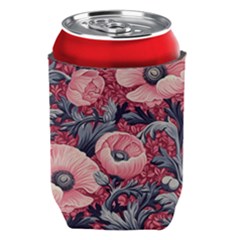 Vintage Floral Poppies Can Holder