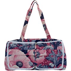 Vintage Floral Poppies Multi Function Bag