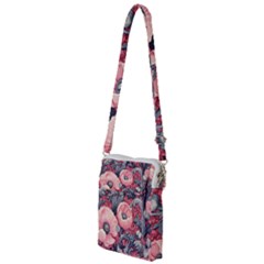 Vintage Floral Poppies Multi Function Travel Bag