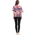 Vintage Floral Poppies One Shoulder Cut Out T-Shirt View2