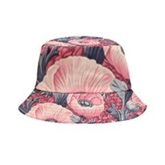 Vintage Floral Poppies Inside Out Bucket Hat