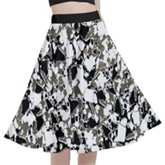Barkfusion Camouflage A-line Full Circle Midi Skirt With Pocket by dflcprintsclothing