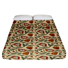 Floral Design Fitted Sheet (california King Size)