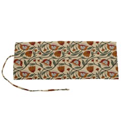 Floral Design Roll Up Canvas Pencil Holder (s)