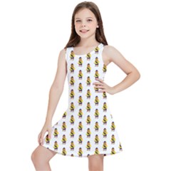 Teddy Pattern Kids  Lightweight Sleeveless Dress