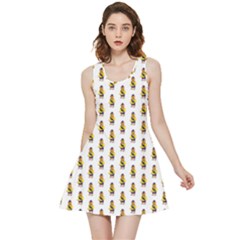 Teddy Pattern Inside Out Reversible Sleeveless Dress