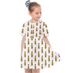 Teddy Pattern Kids  Sailor Dress