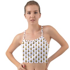 Teddy Pattern Mini Tank Bikini Top