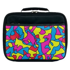 Colorful-graffiti-pattern-blue-background Lunch Bag