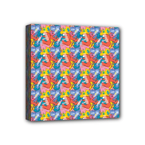 Abstract Pattern Mini Canvas 4  x 4  (Stretched)