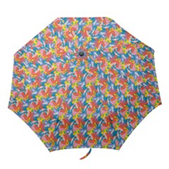 Abstract Pattern Folding Umbrellas