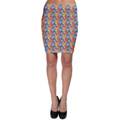 Abstract Pattern Bodycon Skirt