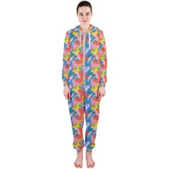 Abstract Pattern Hooded Jumpsuit (Ladies)