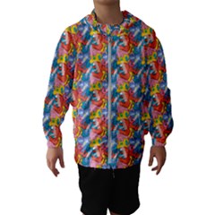 Abstract Pattern Kids  Hooded Windbreaker