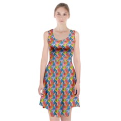 Abstract Pattern Racerback Midi Dress