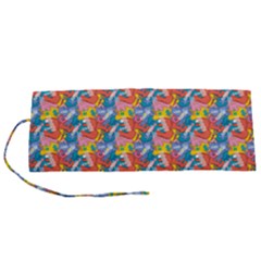 Abstract Pattern Roll Up Canvas Pencil Holder (S)