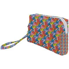 Abstract Pattern Wristlet Pouch Bag (Small)