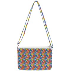 Abstract Pattern Double Gusset Crossbody Bag