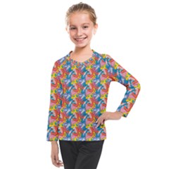 Abstract Pattern Kids  Long Mesh T-Shirt