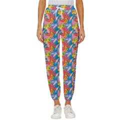Abstract Pattern Women s Cropped Drawstring Pants