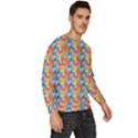 Abstract Pattern Men s Fleece Sweatshirt View3