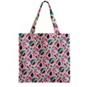 Multi Colour Pattern Zipper Grocery Tote Bag View1