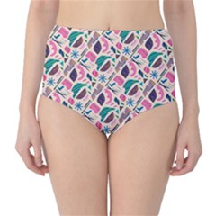 Multi Colour Pattern Classic High-waist Bikini Bottoms