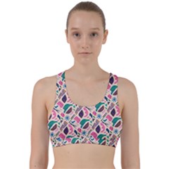 Multi Colour Pattern Back Weave Sports Bra