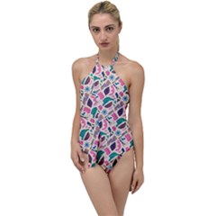 Multi Colour Pattern Go with the Flow One Piece Swimsuit