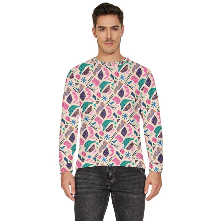 Multi Colour Pattern Men s Fleece Sweatshirt