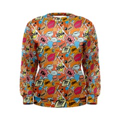 Pop Culture Abstract Pattern Women s Sweatshirt