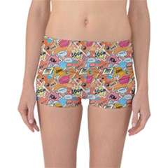 Pop Culture Abstract Pattern Reversible Boyleg Bikini Bottoms