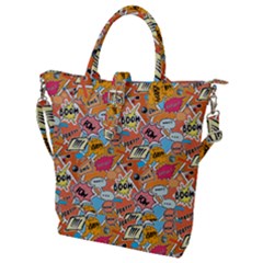 Pop Culture Abstract Pattern Buckle Top Tote Bag