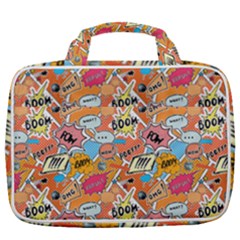 Pop Culture Abstract Pattern Travel Toiletry Bag With Hanging Hook