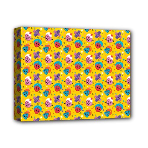 Heart Diamond Pattern Deluxe Canvas 14  X 11  (stretched)