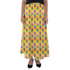 Heart Diamond Pattern Flared Maxi Skirt by designsbymallika