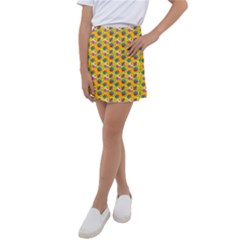 Heart Diamond Pattern Kids  Tennis Skirt by designsbymallika