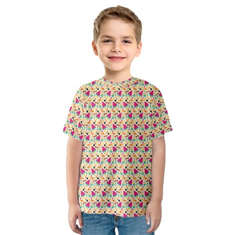Summer Watermelon Pattern Kids  Sport Mesh T-shirt by designsbymallika