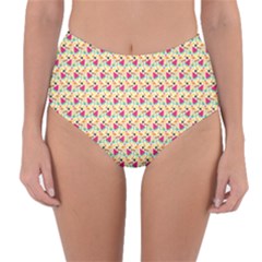 Summer Watermelon Pattern Reversible High-waist Bikini Bottoms