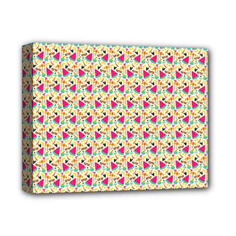 Summer Watermelon Pattern Deluxe Canvas 14  X 11  (stretched)