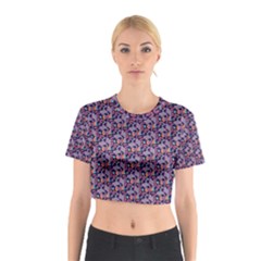 Trippy Cool Pattern Cotton Crop Top