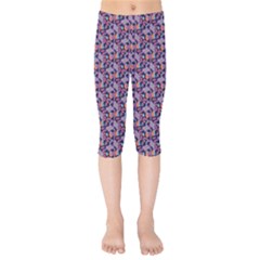 Trippy Cool Pattern Kids  Capri Leggings 