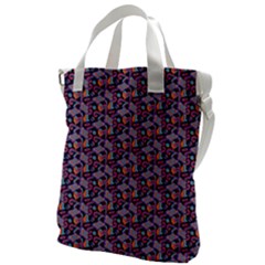 Trippy Cool Pattern Canvas Messenger Bag