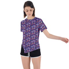 Trippy Cool Pattern Asymmetrical Short Sleeve Sports T-Shirt