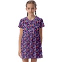 Trippy Cool Pattern Kids  Asymmetric Collar Dress View1