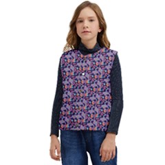 Trippy Cool Pattern Kid s Button Up Puffer Vest	