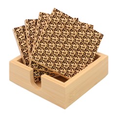 Trippy Cool Pattern Bamboo Coaster Set by designsbymallika