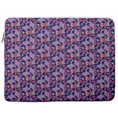 Trippy Cool Pattern 17  Vertical Laptop Sleeve Case With Pocket