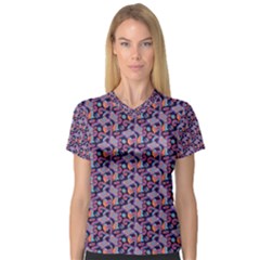 Trippy Cool Pattern V-neck Sport Mesh T-shirt